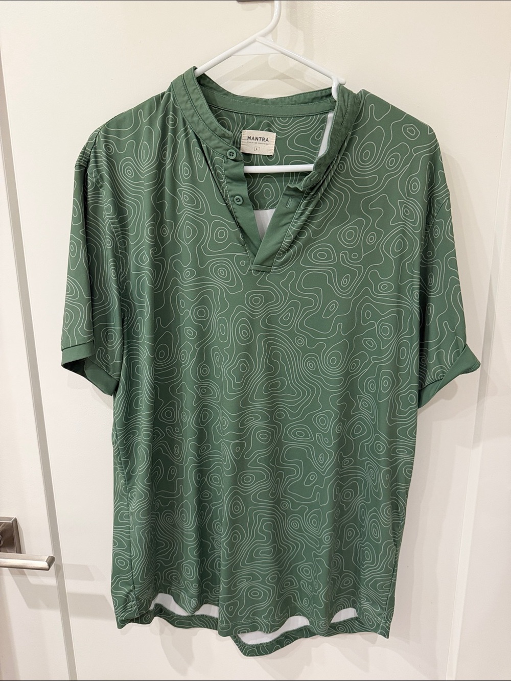 Mantra Golf Topographic Print Polo Shirt Large
